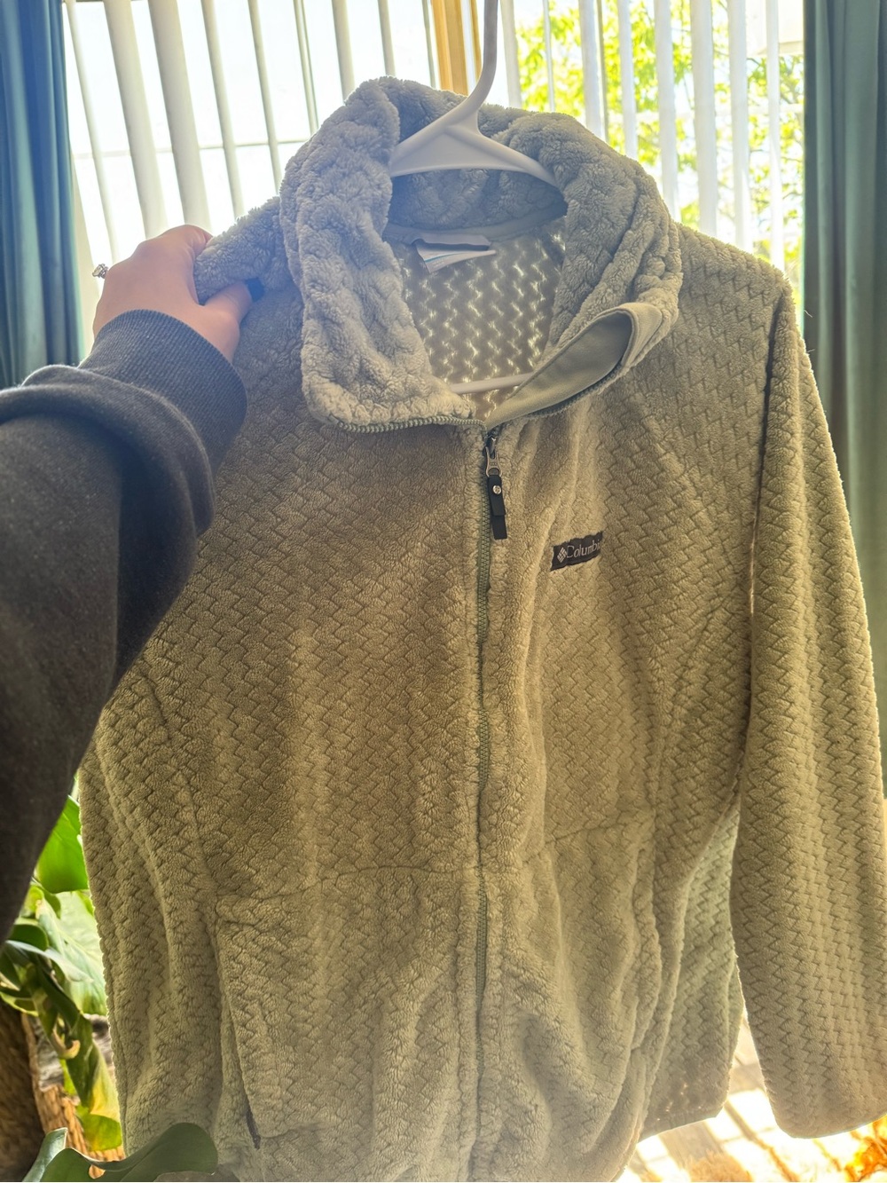Columbia Women's light green Plush Full-Zip Fleece Jacket